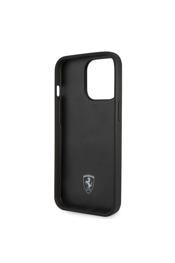 Apple iPhone 14 Pro Kılıf Ferrari Deri Sarı Noktalı Dizayn Kapak