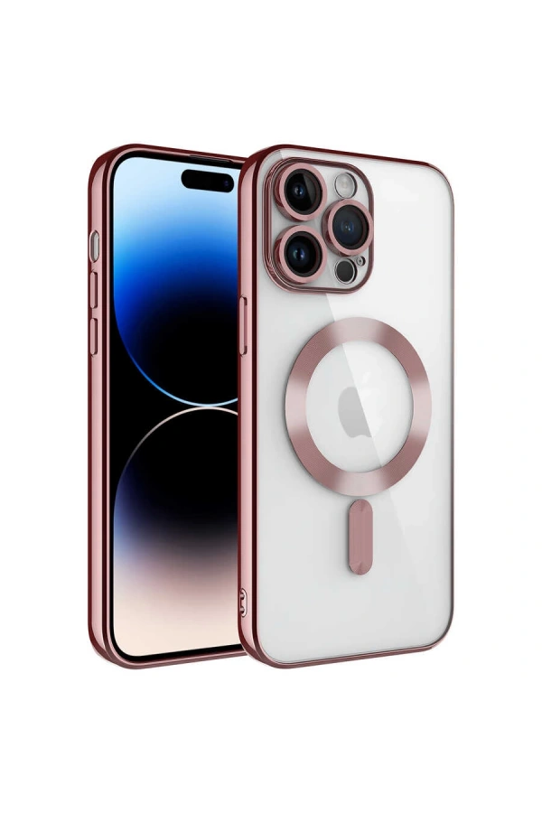 Apple iPhone 14 Pro Kılıf Kamera Korumalı M-safe Wireless Şarj Özellikli Zore Demre Kapak