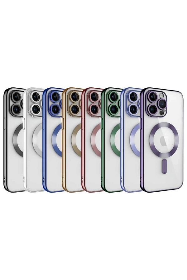 Apple iPhone 14 Pro Kılıf Kamera Korumalı M-safe Wireless Şarj Özellikli Zore Demre Kapak