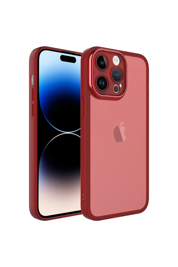 Apple iPhone 14 Pro Kılıf Kamera Korumalı Transparan Zore Post Kapak