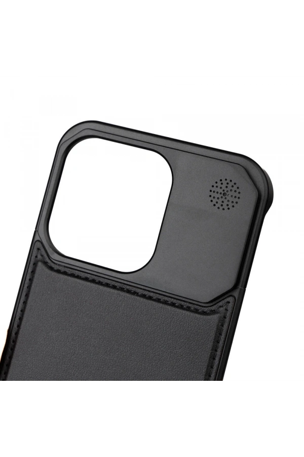 Apple iPhone 14 Pro Kılıf M-safe Şarj Özellikli Mekanizmalı Koku Hazneli Zore Mostar Kapak