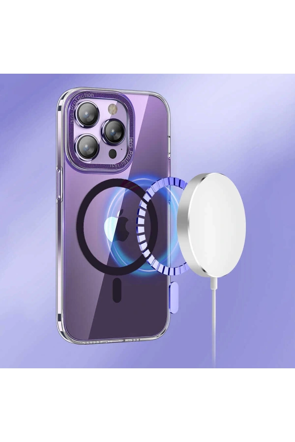 Apple iPhone 14 Pro Kılıf M-safe Şarj Özellikli Sert PC Zore Fuya Kapak