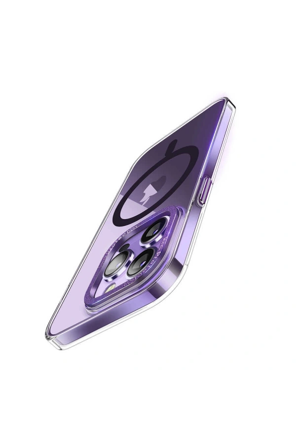 Apple iPhone 14 Pro Kılıf M-safe Şarj Özellikli Sert PC Zore Fuya Kapak