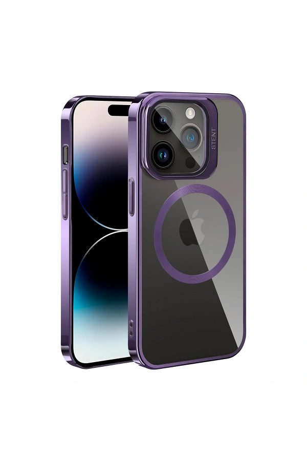 Apple iPhone 14 Pro Kılıf M-safe Şarj Özellikli Standlı Zore Klon Kapak