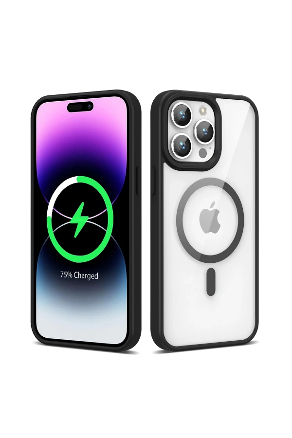 Apple iPhone 14 Pro Kılıf M-safe Wireless Şarj Özellikli Silikon Zore Ege Kapak