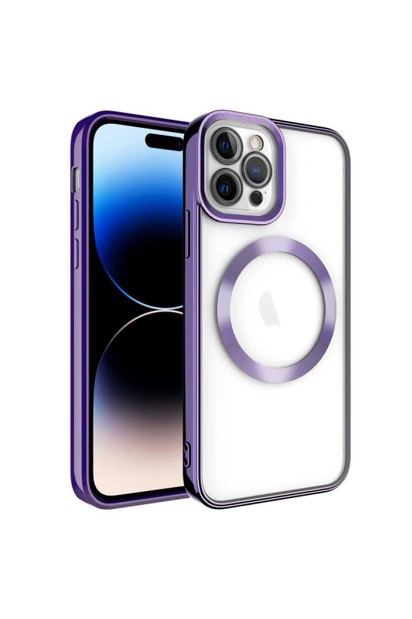 Apple iPhone 14 Pro Kılıf M-safe Wireless Şarj Özellikli Zore Setro Silikon