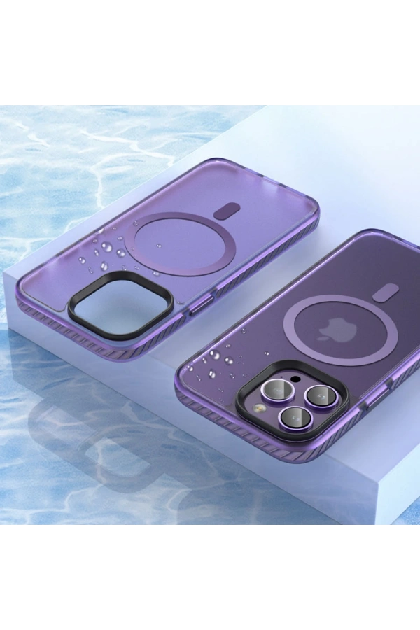 Apple iPhone 14 Pro Kılıf Mat Arka Yüzey Wireless Şarj Özellikli Zore Locik Kapak