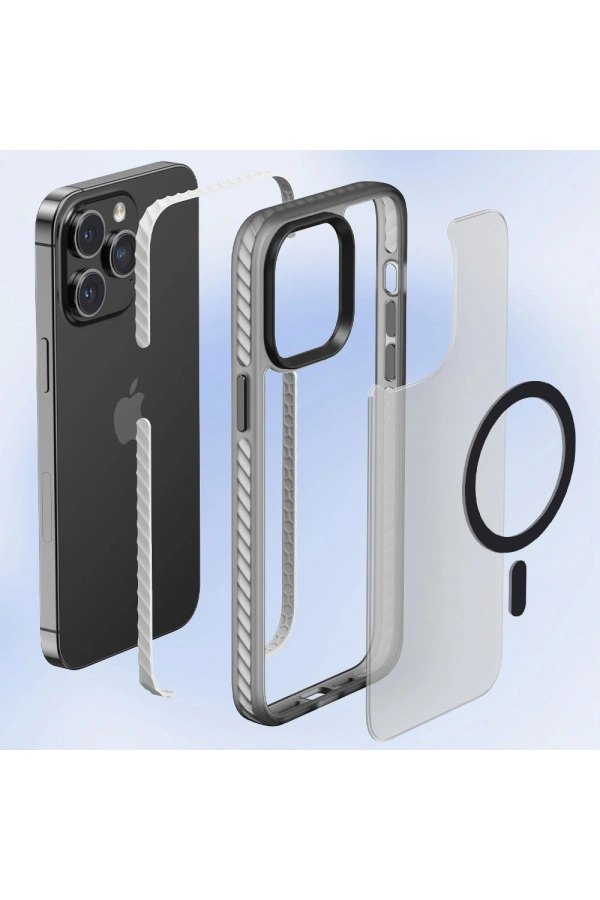 Apple iPhone 14 Pro Kılıf Mat Arka Yüzey Wireless Şarj Özellikli Zore Locik Kapak