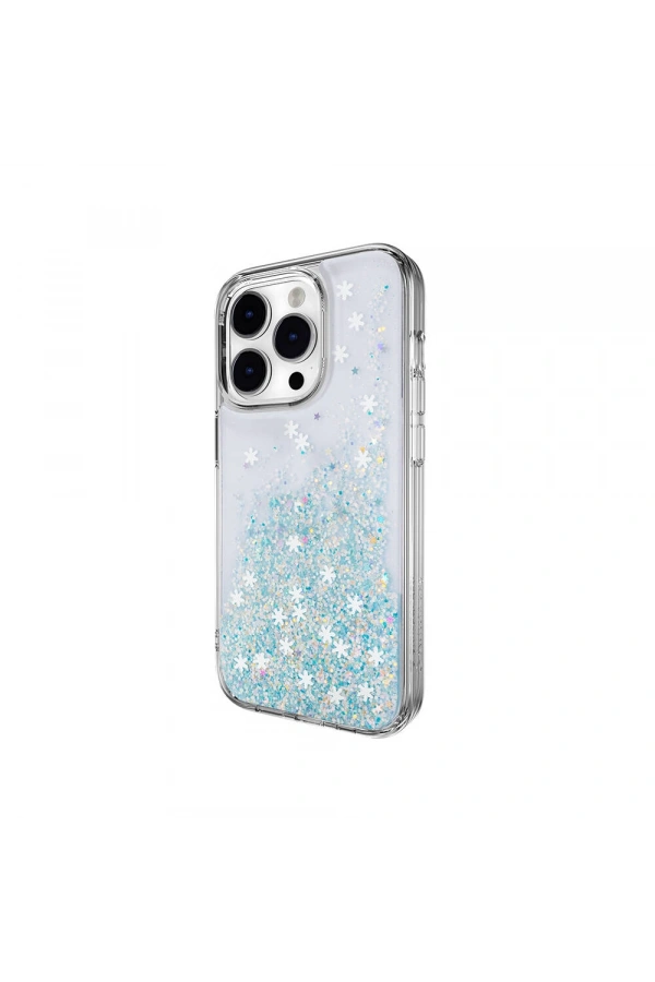 Apple iPhone 14 Pro Kılıf Parlayan Simli Şeffaf Lisanslı Switcheasy Starfield Kapak