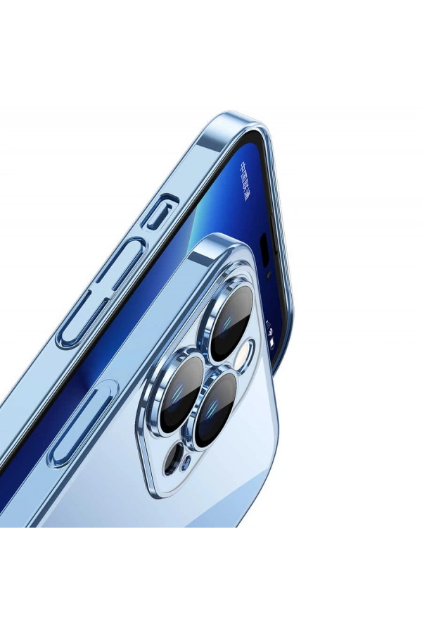 Apple iPhone 14 Pro Kılıf Sert PC Renkli Çerçeveli Zore Riksos Kapak