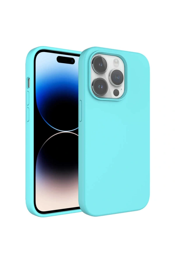 Apple iPhone 14 Pro Kılıf Sıvı Teknolojili Silinebilir Sert Zore Kivi Kapak