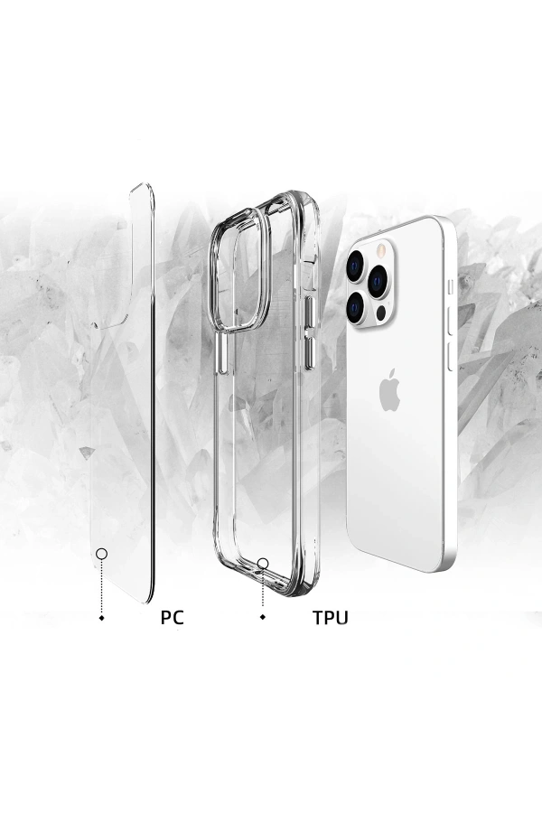 Apple iPhone 14 Pro Kılıf Zore Şeffaf Ultra İnce Airbag Tasarımlı Okka Kapak
