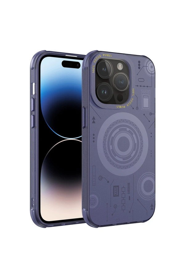 Apple iPhone 14 Pro Kılıf Zore Wireless Şarj Özellikli Desenli Hot Kapak