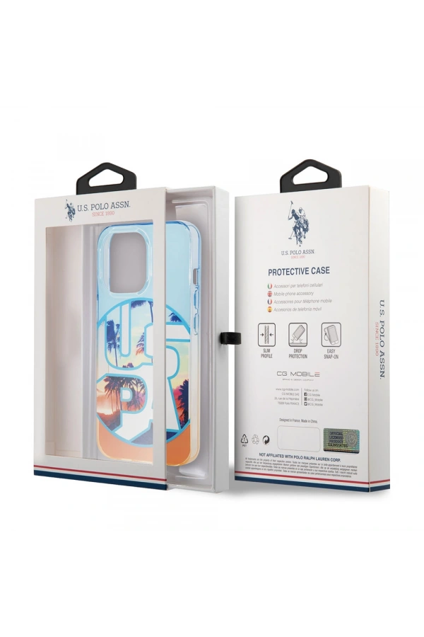 Apple iPhone 14 Pro Max Case U.S. Polo Assn. Color Leaf Printed Design Cover