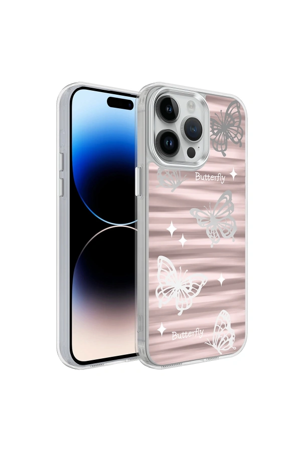 Apple iPhone 14 Pro Max Kılıf Airbagli Parlak Tasarımlı Zore Mimbo Kapak