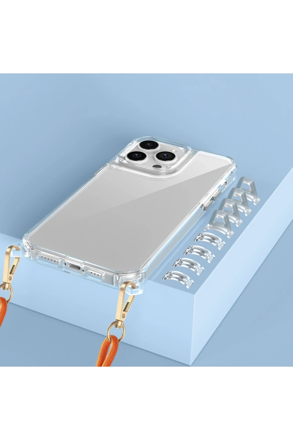 Apple iPhone 14 Pro Max Kılıf Airbagli Takılabilir Askı Aparatlı Zore Snap Silikon Kapak
