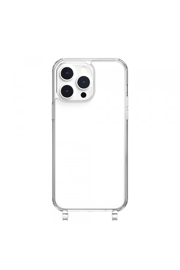 Apple iPhone 14 Pro Max Kılıf Boyun Askılı Şok Önleyicili Şeffaf Lisanslı Switcheasy Play Kapak
