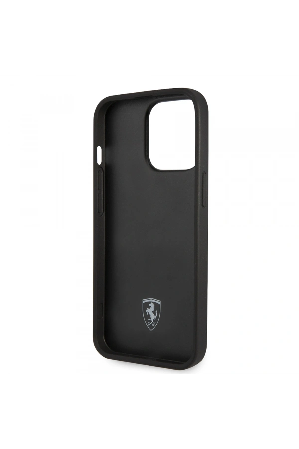 Apple iPhone 14 Pro Max Kılıf Ferrari Deri Sarı Noktalı Dizayn Kapak