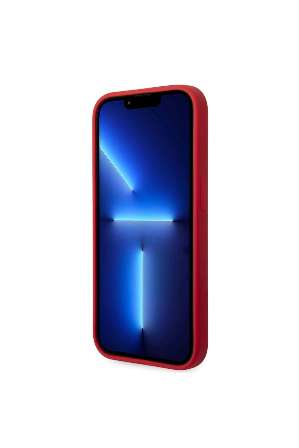 Apple iPhone 14 Pro Max Kılıf Ferrari M-safe Şarj Özellikli Silikon Metal Logo Dizayn Kapak