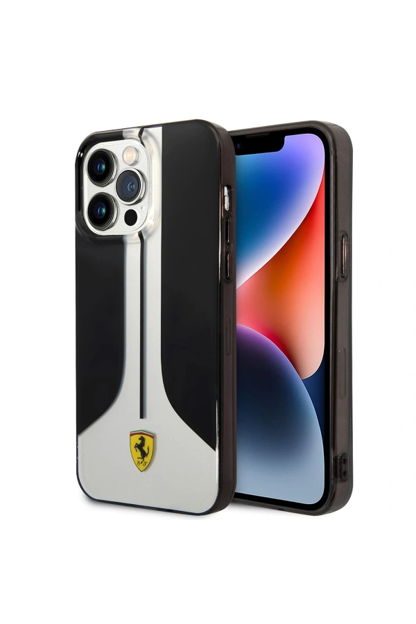 Apple iPhone 14 Pro Max Kılıf Ferrari Orjinal Lisanslı 296 Çizgili Dizayn Kapak