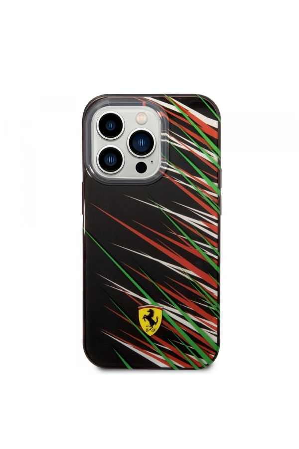 Apple iPhone 14 Pro Max Kılıf Ferrari Orjinal Lisanslı Baskı Logolu Çimen Desenli Kapak