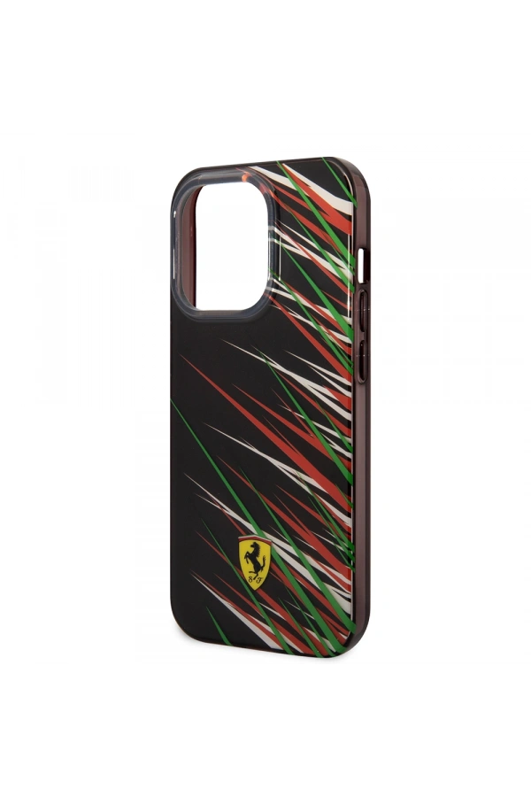 Apple iPhone 14 Pro Max Kılıf Ferrari Orjinal Lisanslı Baskı Logolu Çimen Desenli Kapak