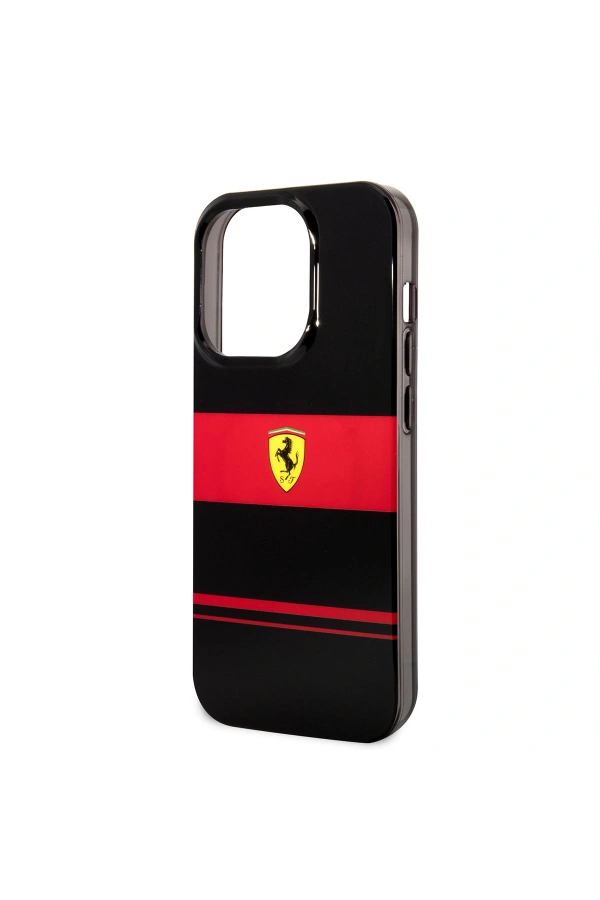 Apple iPhone 14 Pro Max Kılıf Ferrari Orjinal Lisanslı M-safe Şarj Özellikli Yatay Çizgili Dizayn Kapak