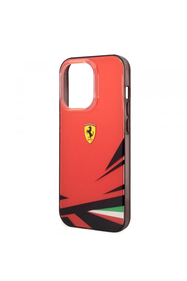 Apple iPhone 14 Pro Max Kılıf Ferrari Sarı İtalyan Bayrak Baskılı Dizayn Kapak