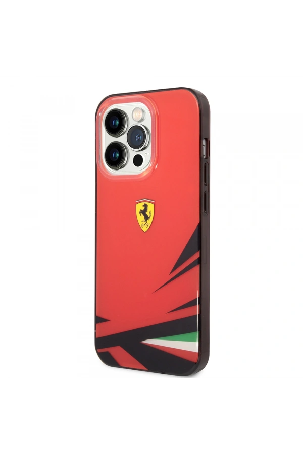 Apple iPhone 14 Pro Max Kılıf Ferrari Sarı İtalyan Bayrak Baskılı Dizayn Kapak