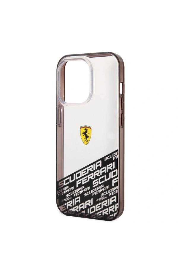 Apple iPhone 14 Pro Max Kılıf Ferrari Transparan Alt Kısım Baskılı Dizayn Kapak