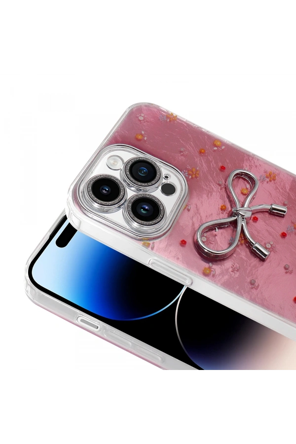 Apple iPhone 14 Pro Max Kılıf Kamera Korumalı Figürlü Zore Ponti Silikon Kapak