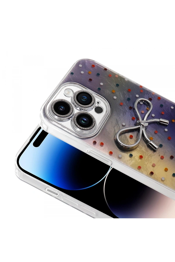 Apple iPhone 14 Pro Max Kılıf Kamera Korumalı Figürlü Zore Ponti Silikon Kapak