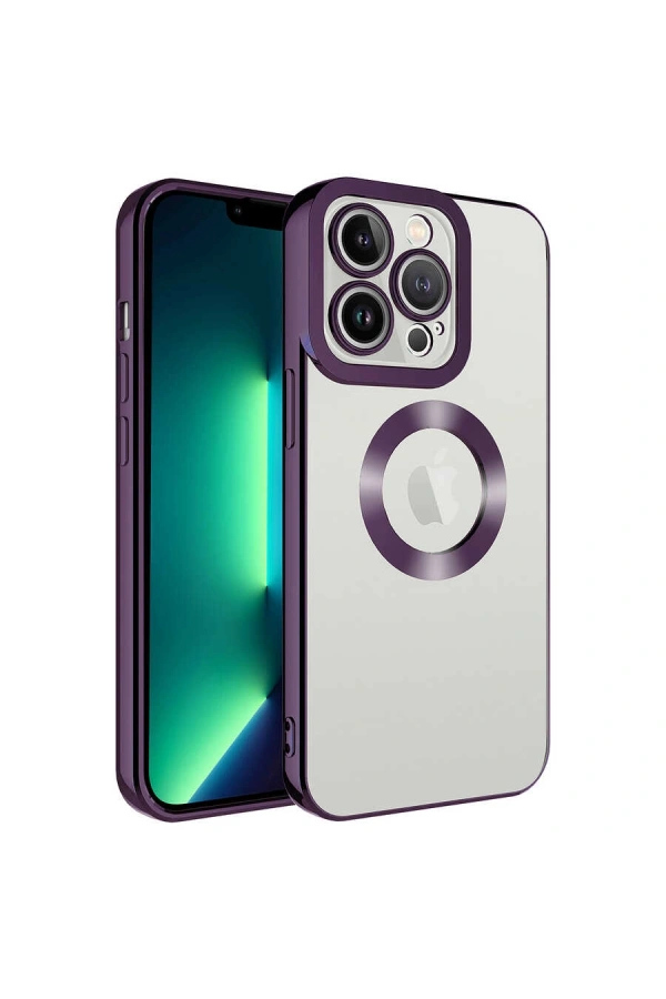 Apple iPhone 14 Pro Max Kılıf Kamera Korumalı Logo Gösteren Zore Omega Kapak