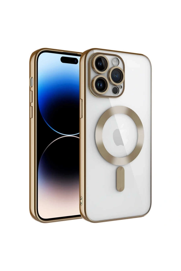 Apple iPhone 14 Pro Max Kılıf Kamera Korumalı M-safe Wireless Şarj Özellikli Zore Demre Kapak