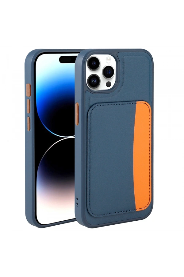 Apple iPhone 14 Pro Max Kılıf Kartlıklı Zore X-Kart Silikon Kapak