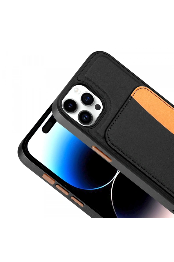 Apple iPhone 14 Pro Max Kılıf Kartlıklı Zore X-Kart Silikon Kapak