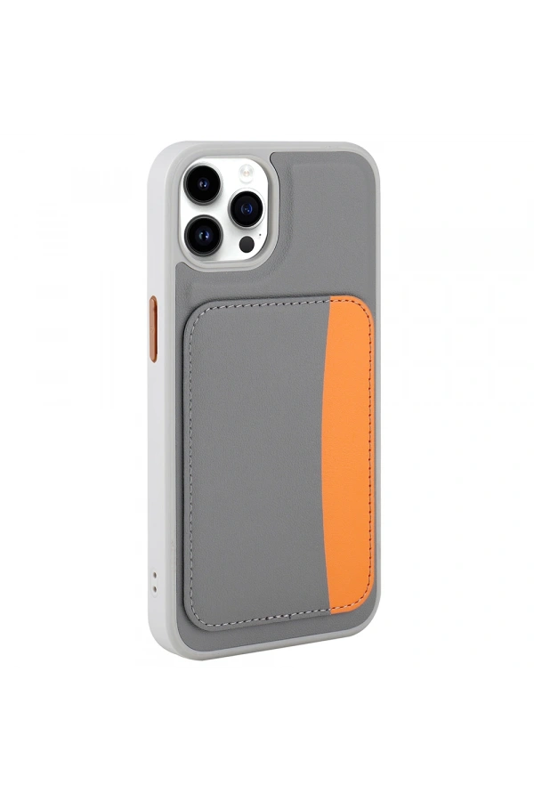 Apple iPhone 14 Pro Max Kılıf Kartlıklı Zore X-Kart Silikon Kapak