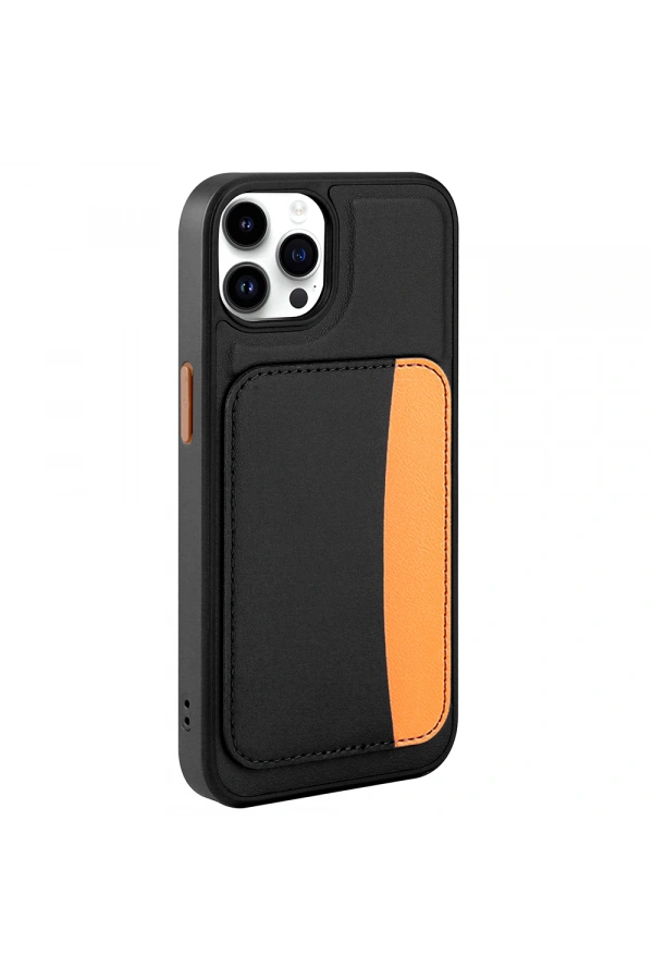 Apple iPhone 14 Pro Max Kılıf Kartlıklı Zore X-Kart Silikon Kapak