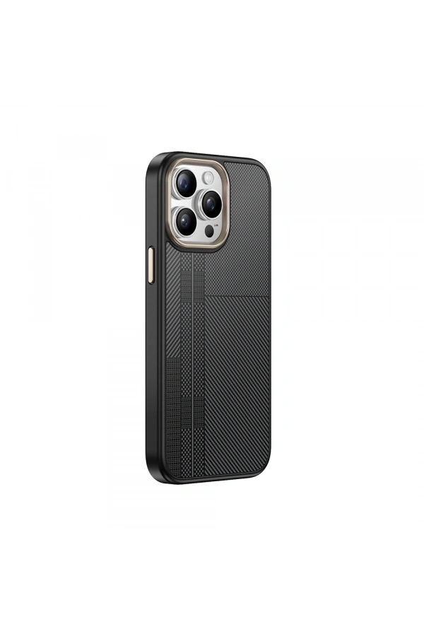 Apple iPhone 14 Pro Max Kılıf M-safe Şarj Özellikli Karbon Fiber Görünümlü Zore Antina Kapak