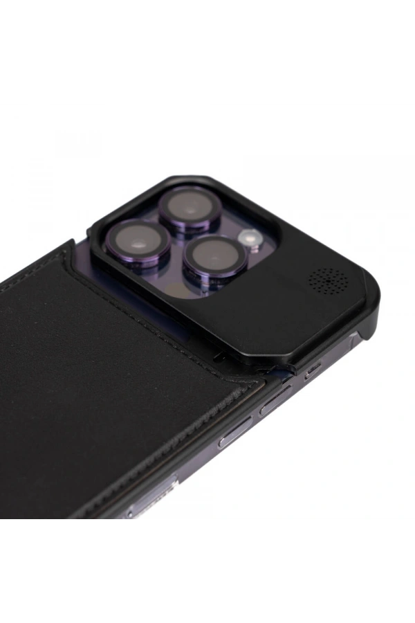 Apple iPhone 14 Pro Max Kılıf M-safe Şarj Özellikli Mekanizmalı Koku Hazneli Zore Mostar Kapak