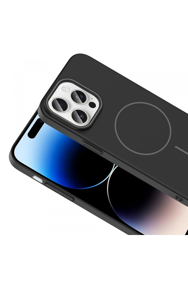 Apple iPhone 14 Pro Max Kılıf M-safe Şarj Özellikli Zore Ruby Sert Kapak