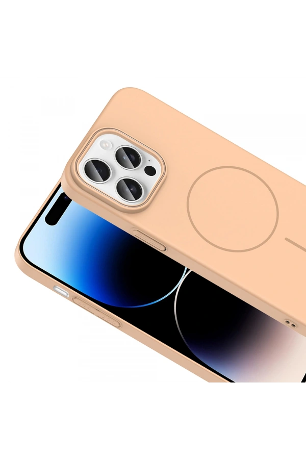 Apple iPhone 14 Pro Max Kılıf M-safe Şarj Özellikli Zore Ruby Sert Kapak