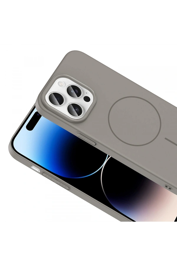 Apple iPhone 14 Pro Max Kılıf M-safe Şarj Özellikli Zore Ruby Sert Kapak