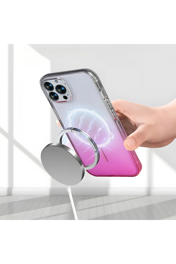 Apple iPhone 14 Pro Max Kılıf M-Safe Şarj Özellikli Zore Septik Silikon Kapak