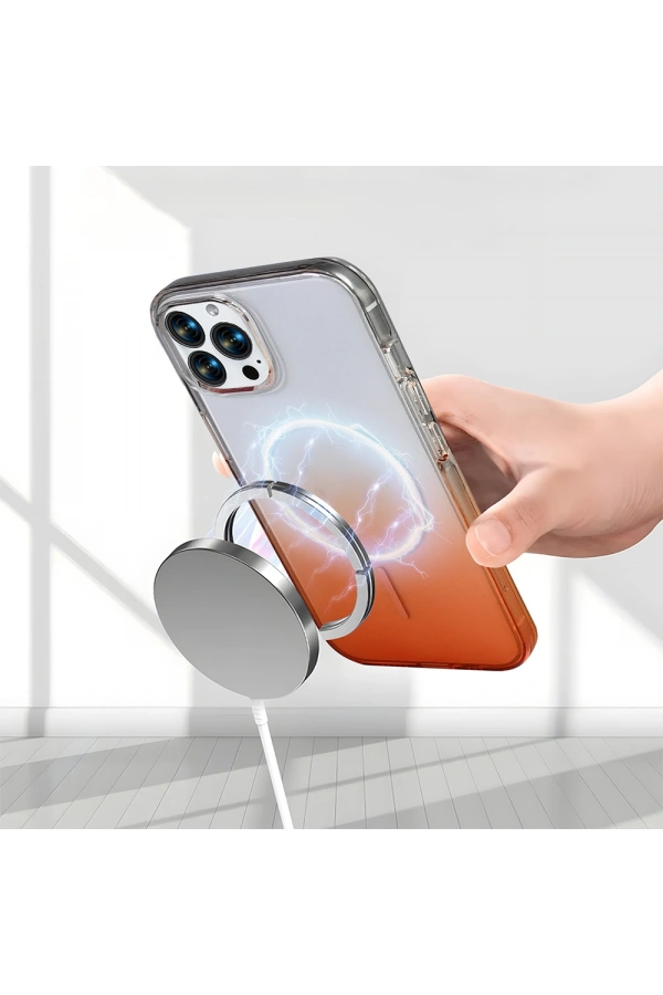 Apple iPhone 14 Pro Max Kılıf M-Safe Şarj Özellikli Zore Septik Silikon Kapak