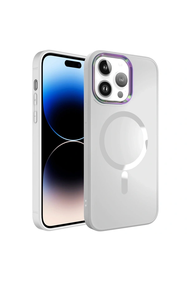 Apple iPhone 14 Pro Max Kılıf M-safe Wireless Şarj Özellikli Zore Stil Kapak