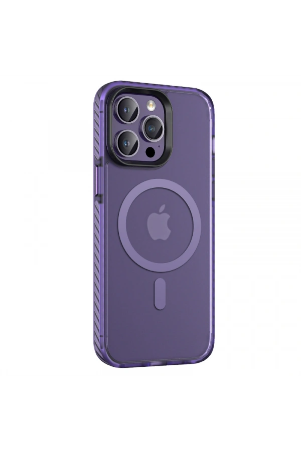 Apple iPhone 14 Pro Max Kılıf Mat Arka Yüzey Wireless Şarj Özellikli Zore Locik Kapak