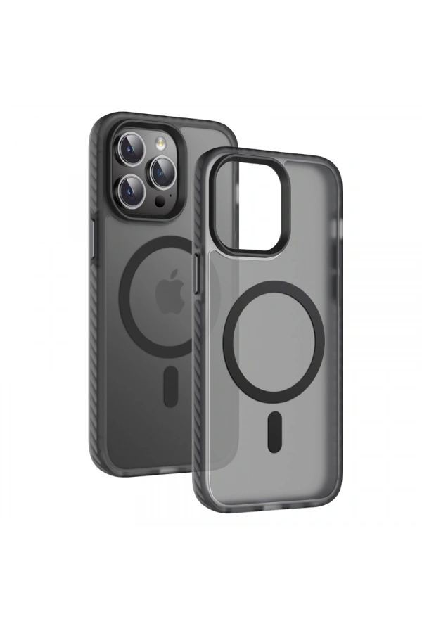 Apple iPhone 14 Pro Max Kılıf Mat Arka Yüzey Wireless Şarj Özellikli Zore Locik Kapak