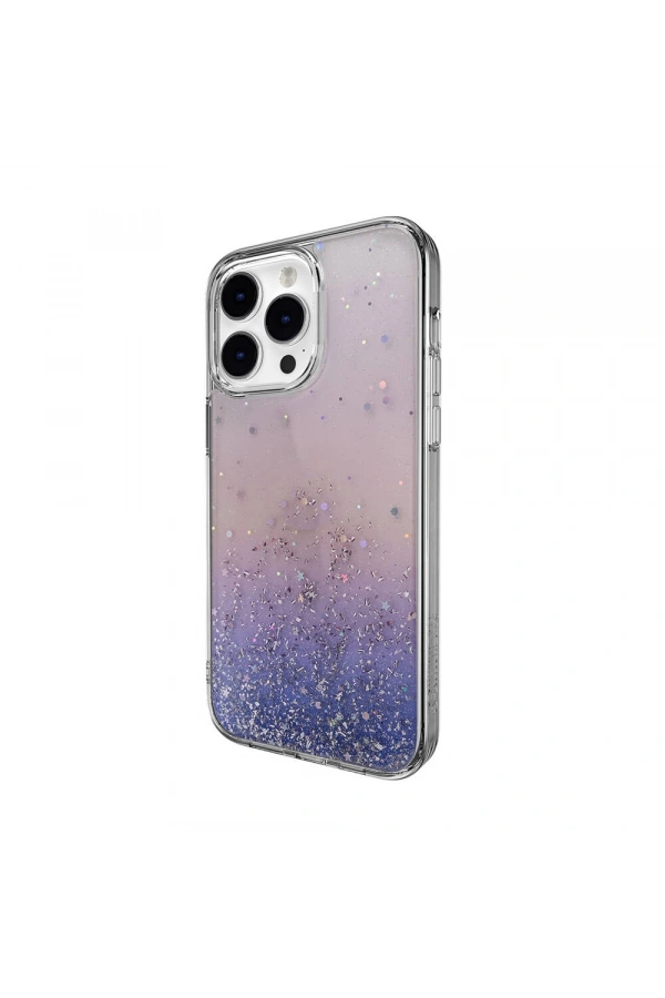 Apple iPhone 14 Pro Max Kılıf Parlayan Simli Şeffaf Lisanslı Switcheasy Starfield Kapak