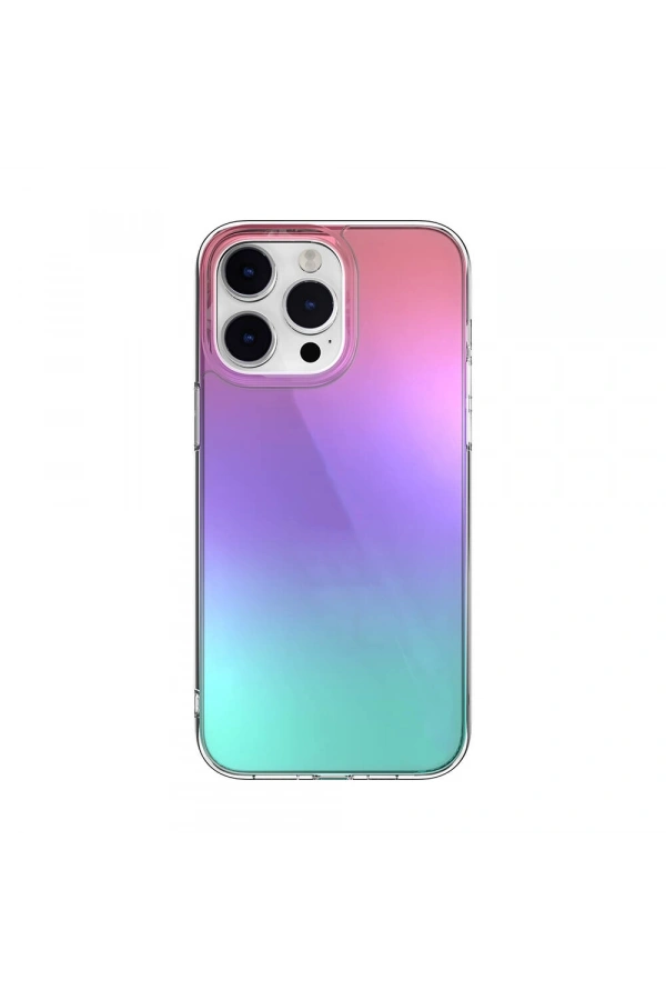 Apple iPhone 14 Pro Max Kılıf Renk Geçişli Kenarları Şeffaf Tasarımlı Lisanslı Switcheasy Crush Plus Kapak